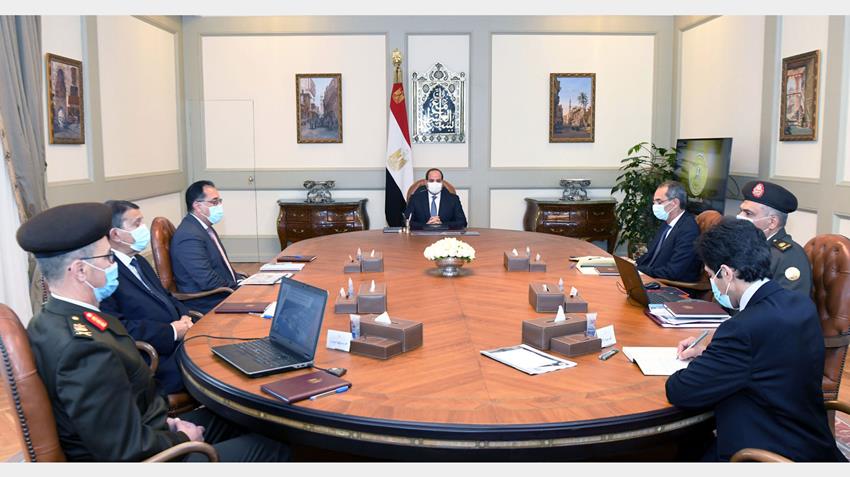 الرئيس عبد الفتاح السيسي يتطلع على مستجدات الموقف التنفيذي للبنية التحتية التكنولوجية للحي الحكومي 27-2-2021
