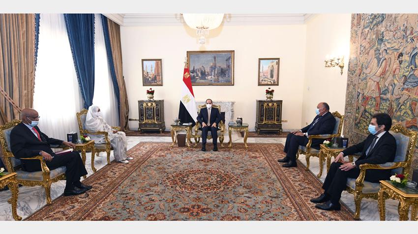 الرئيس عبد الفتاح السيسي يستقبل وزيرة خارجية جمهورية السودان