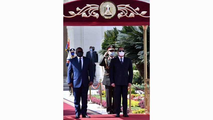 الرئيس عبد الفتاح السيسي يستقبل رئيس جمهورية غينيا بيساو بقصر الاتحادية