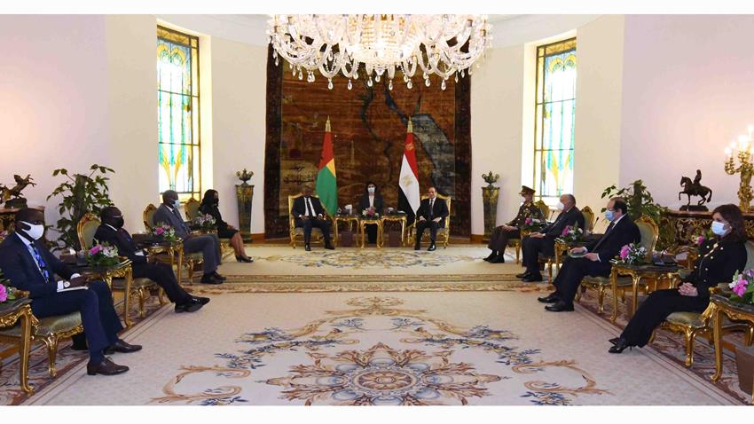 President El-Sisi Receives President of Guinea-Bissau at Al-Ittihadiya Palace