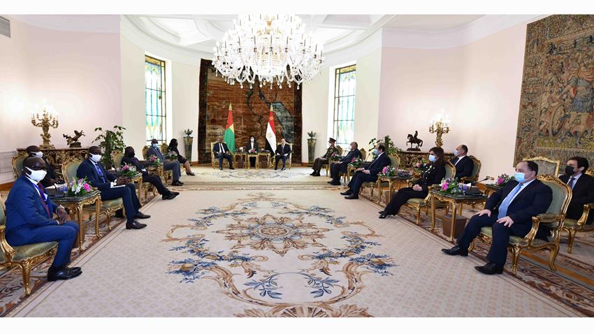 President El-Sisi Receives President of Guinea-Bissau at Al-Ittihadiya Palace