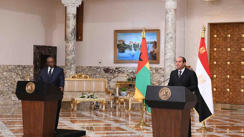 كلمة الرئيس عبد افتاح السيسي خلال المؤتر الصحفي المشترك مع رئيس جمهورية غينيا بيساو