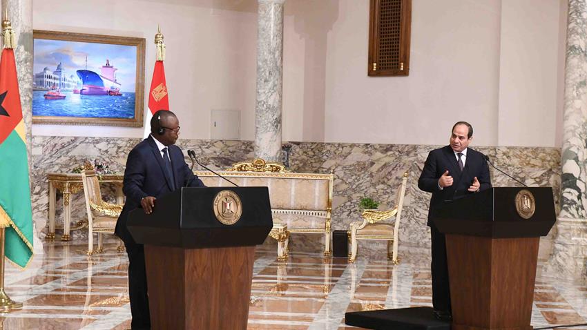 Discours du Président Al-Sissi à la conférence de presse conjointe avec le Président Umaro Embaló