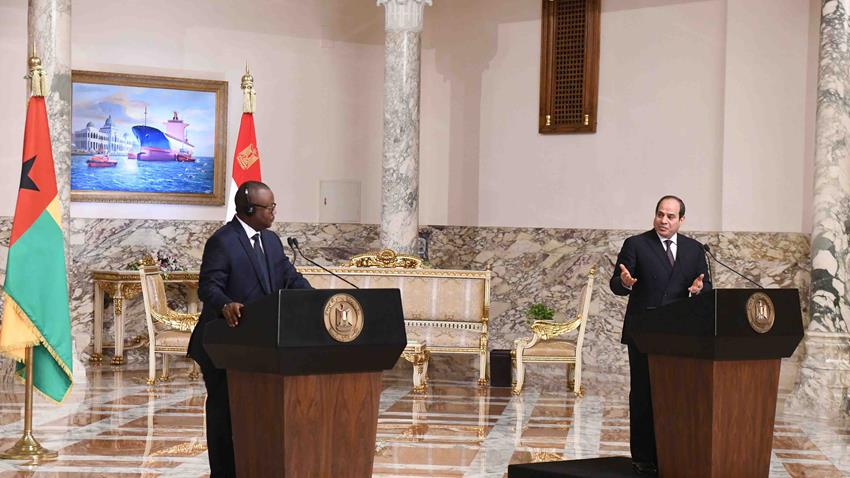 Discours du Président Al-Sissi à la conférence de presse conjointe avec le Président Umaro Embaló