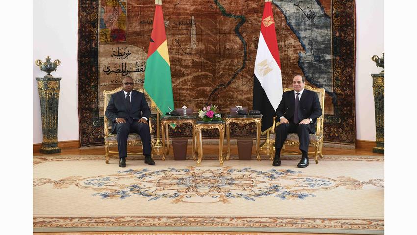 President El-Sisi Expresses Pleasure at Meeting with President of Guinea-Bissau