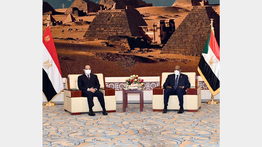 President El-Sisi Meets with President of the Transitional Sovereign Council