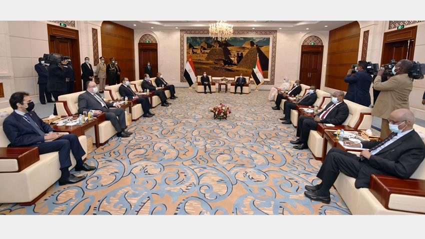 الرئيس عبد الفتاح السيسي يلتقي رئيس مجلس السيادة الانتقالي السوداني6-3-2021