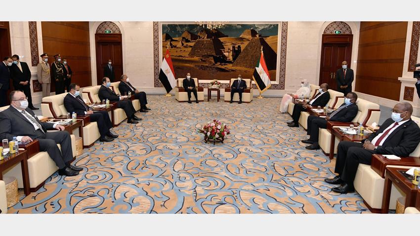 الرئيس عبد الفتاح السيسي يلتقي رئيس مجلس السيادة الانتقالي السوداني6-3-2021