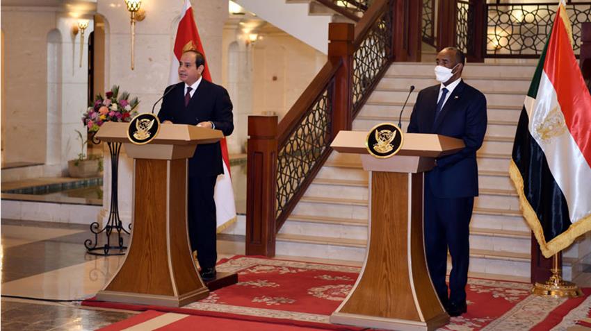 Discours du Président Al-Sissi à la conférence tenue avec le chef du conseil souverain soudanais