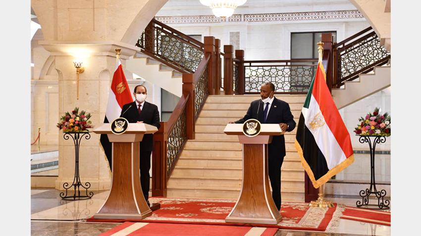 Discours du Président Al-Sissi à la conférence tenue avec le chef du conseil souverain soudanais