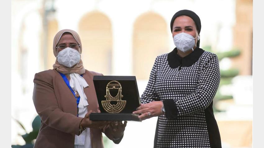 السيدة الأولى تعرب عن سعادتها بحضورها احتفالية يوم المرأة المصرية