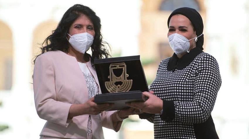 السيدة الأولى تعرب عن سعادتها بحضورها احتفالية يوم المرأة المصرية