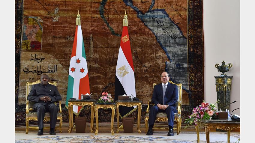 الرئيس عبد الفتاح السيسي يستقبل رئيس جمهورية بوروندي