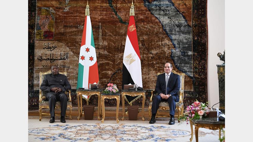 الرئيس عبد الفتاح السيسي يستقبل رئيس جمهورية بوروندي