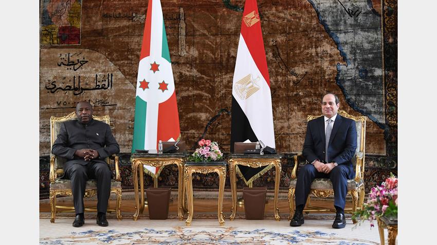 الرئيس عبد الفتاح السيسي يستقبل رئيس جمهورية بوروندي