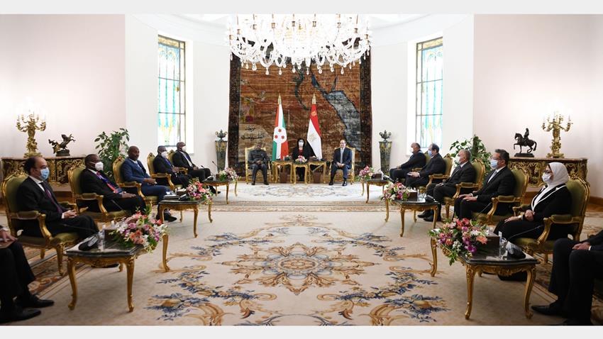 الرئيس عبد الفتاح السيسي يستقبل رئيس جمهورية بوروندي