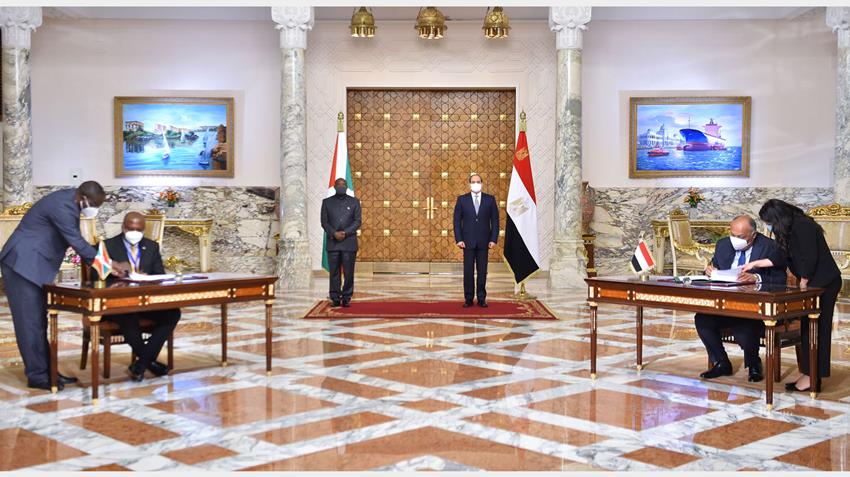 الرئيس عبد الفتاح السيسي يستقبل رئيس جمهورية بوروندي