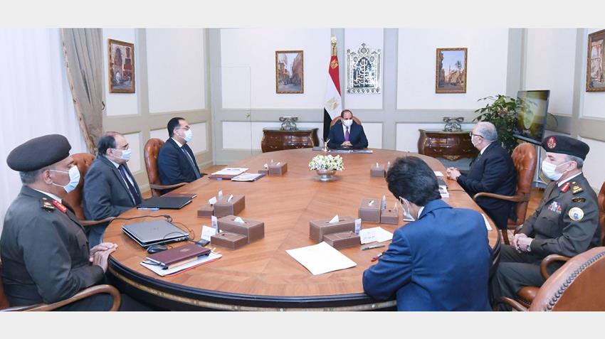 الرئيس عبد الفتاح السيسي يجتمع برئيس مجلس الوزراء وعددٍ من والمسئولين 28/03/2021