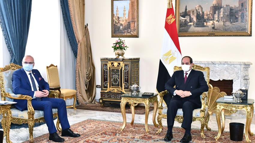 الرئيس عبد الفتاح السيسي يستقبل وزير الشؤون الخارجية والأوروبية الكرواتي