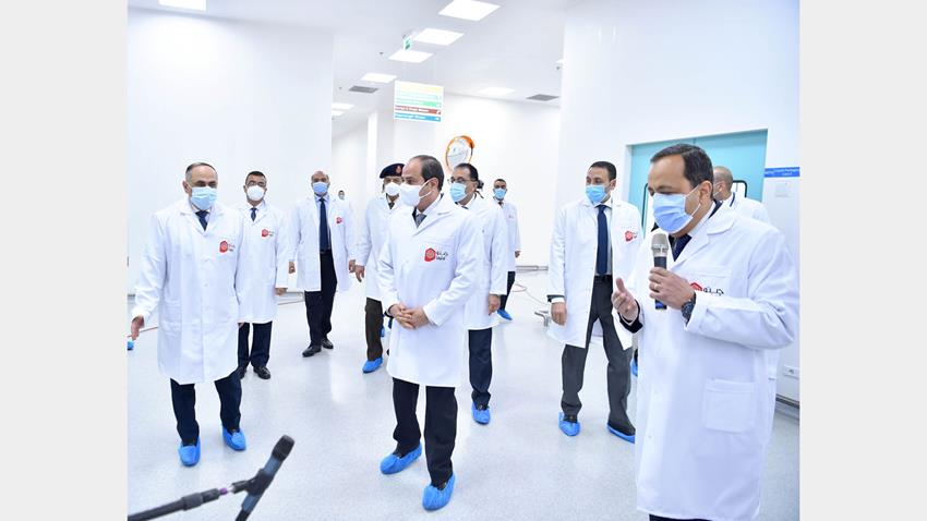 الرئيس عبد الفتاح السيسي يفتتح مدينة الدواء بمنطقة الخانكة1-4-2021