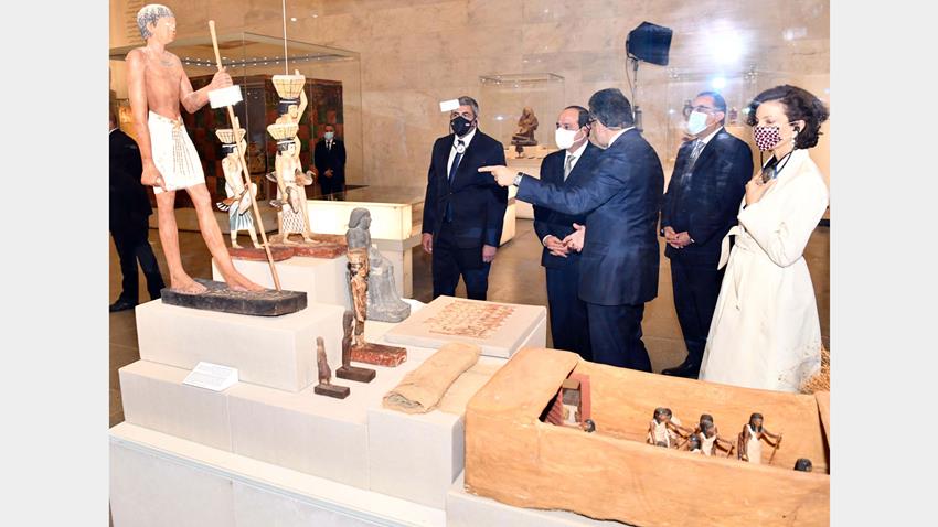 الرئيس عبد الفتاح السيسي يفتتح متحف الحضارة بالفسطاط 03-04-2021