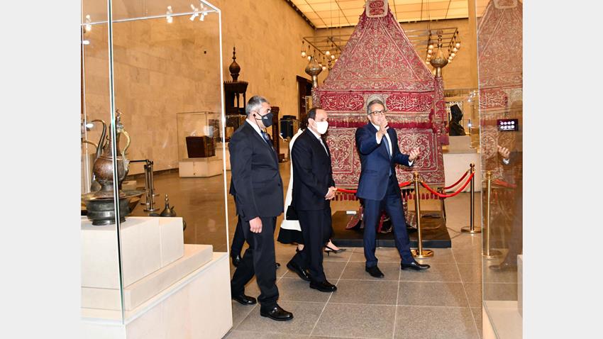 الرئيس عبد الفتاح السيسي يفتتح متحف الحضارة بالفسطاط 03-04-2021