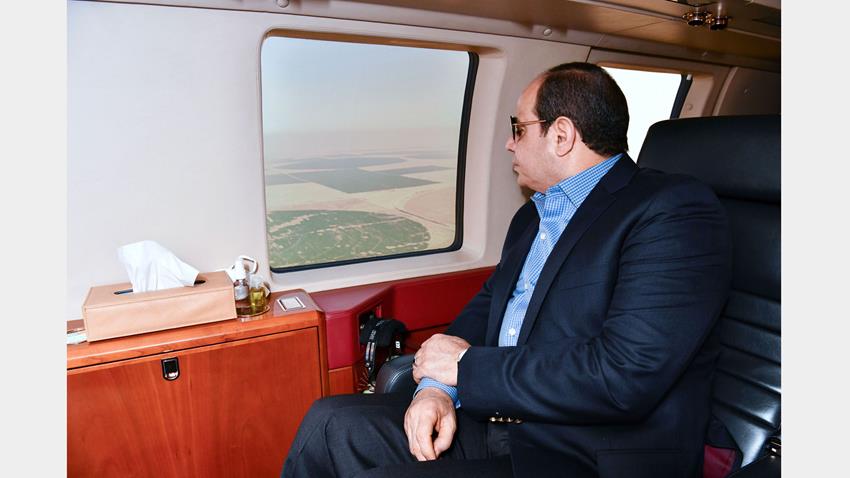 Le Président Al-Sissi inspecte la saison de la récolte agricole du projet "Le Futur d'Égypte"