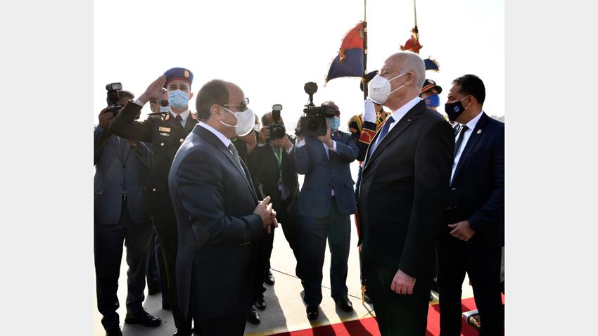 الرئيس عبد الفتاح السيسي يستقبل الرئيس التونسي 09/04/2021