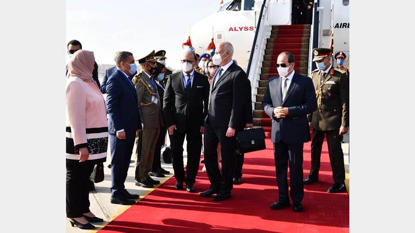 الرئيس عبد الفتاح السيسي يستقبل الرئيس التونسي 09/04/2021