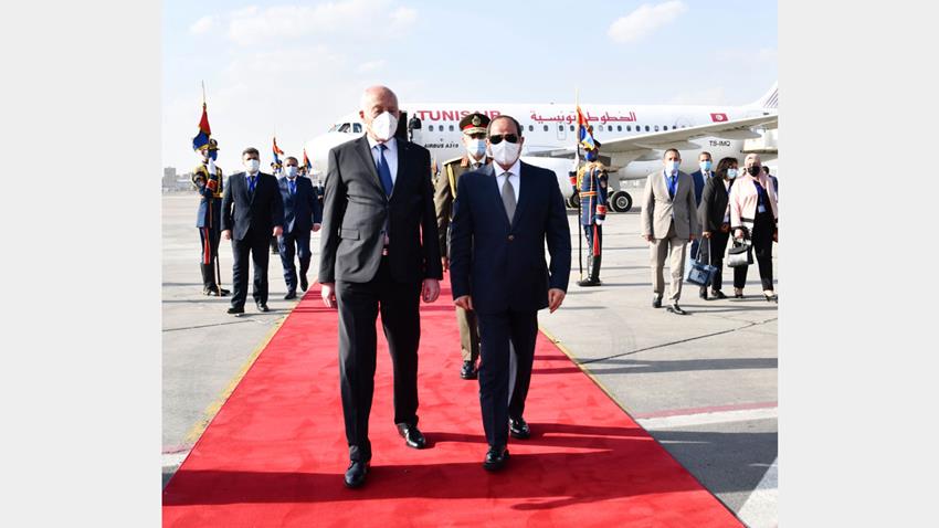 الرئيس عبد الفتاح السيسي يستقبل الرئيس التونسي 09/04/2021