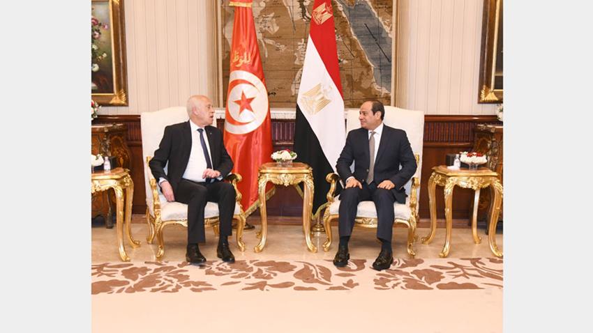 الرئيس عبد الفتاح السيسي يستقبل الرئيس التونسي 09/04/2021