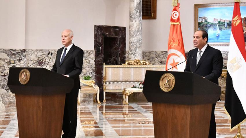 كلمة الرئيس عبد الفتاح السيسي خلال المؤتمر الصحفي المشترك مع رئيس الجمهورية التونسية