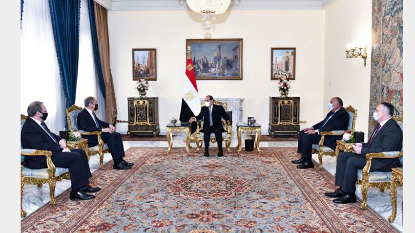 President El-Sisi Receives Minister of Foreign Affairs of the Russian Federation