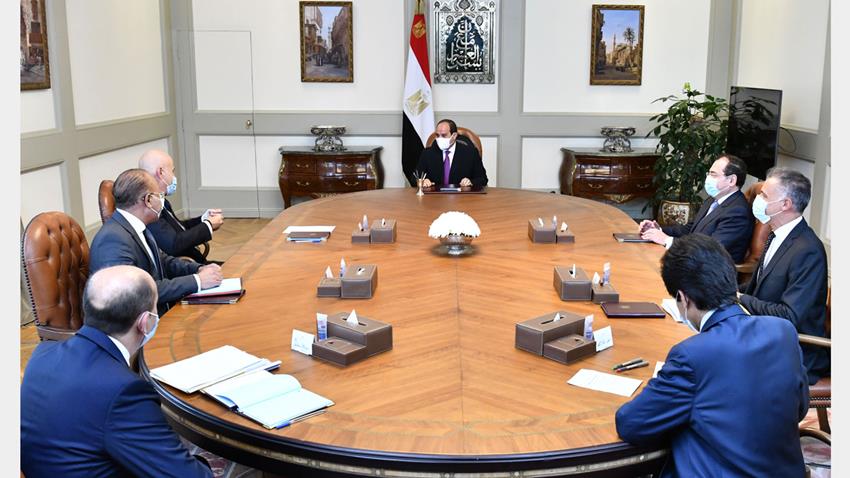 الرئيس عبد الفتاح السيسي يستقبل الرئيس التنفيذي لشركة "إيني" الإيطالية للطاقة 15/04/2021