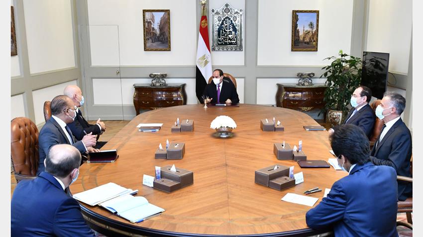 الرئيس عبد الفتاح السيسي يستقبل الرئيس التنفيذي لشركة "إيني" الإيطالية للطاقة 15/04/2021