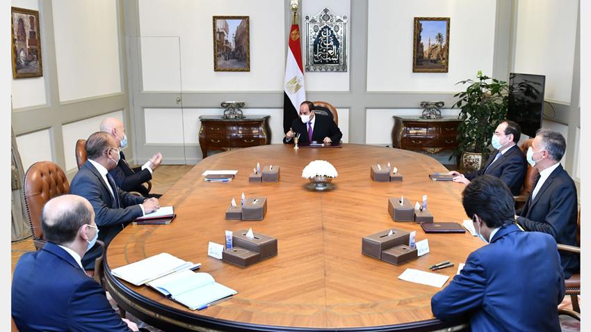 الرئيس عبد الفتاح السيسي يستقبل الرئيس التنفيذي لشركة "إيني" الإيطالية للطاقة 15/04/2021