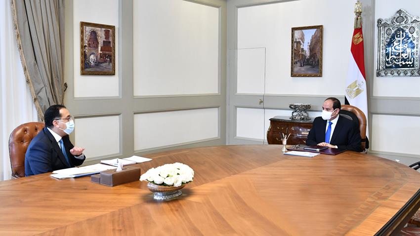 الرئيس عبد الفتاح السيسي يجتمع مع رئيس مجلس الوزراء