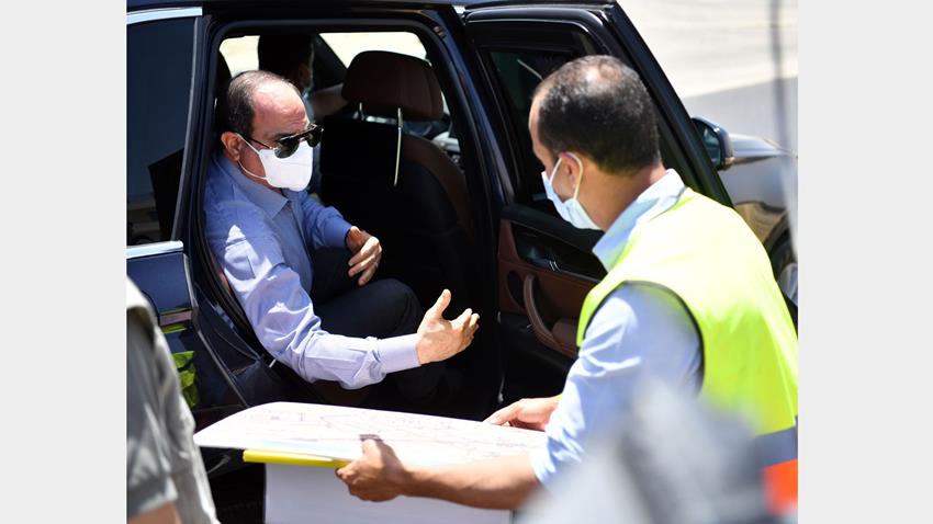 الرئيس عبد الفتاح السيسي يتفقد الأعمال الإنشائية لتطوير عدد من الطرق والمحاور بمنطقة شرق القاهرة