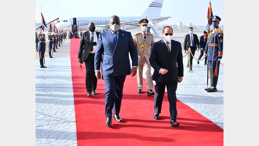 الرئيس عبد الفتاح السيسي يستقبل رئيس جمهورية الكونغو الديمقراطية