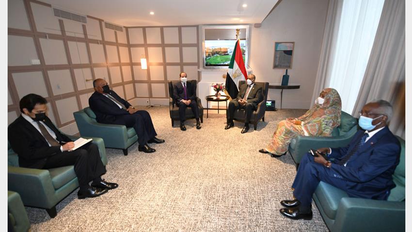 الرئيس عبد الفتاح السيسي يلتقي برئيس مجلس السيادة الانتقالي السوداني