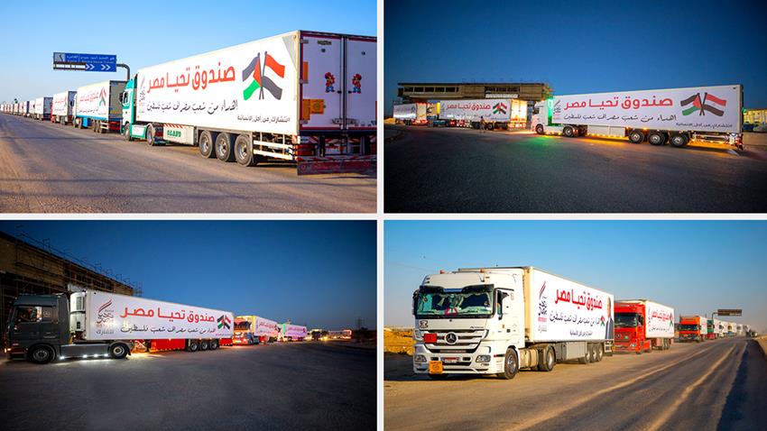 Le Président Al-Sissi dirige d'envoyer un convoi d'aide à la Bande de Gaza