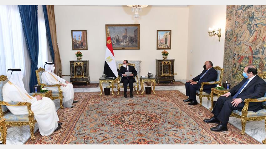 الرئيس عبد الفتاح السيسي يستقبل نائب رئيس الوزراء وزير خارجية دولة قطر  25/5/2021