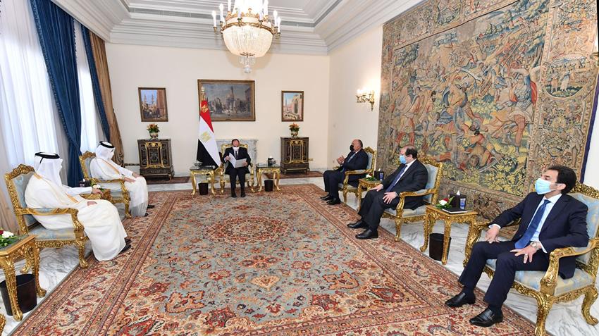 الرئيس عبد الفتاح السيسي يستقبل نائب رئيس الوزراء وزير خارجية دولة قطر  25/5/2021