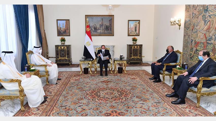 الرئيس عبد الفتاح السيسي يستقبل نائب رئيس الوزراء وزير خارجية دولة قطر  25/5/2021