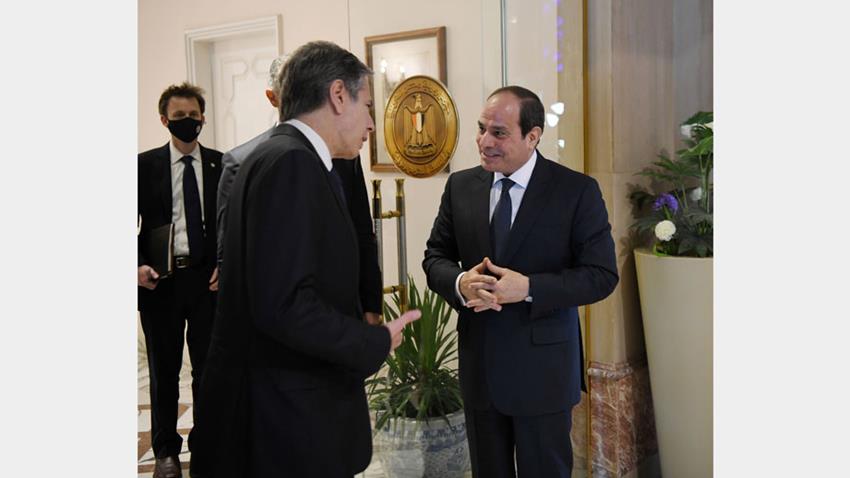 Le Président Al-Sissi accueille le Secrétaire d'État américain