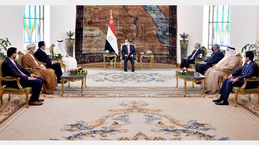 الرئيس عبد الفتاح السيسي يستقبل رئيس البرلمان العربي وعضو مجلس النواب البحريني