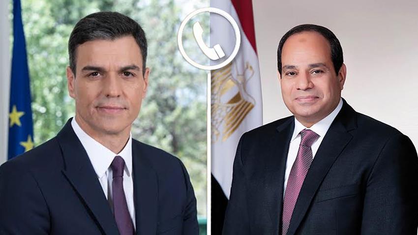 President El-Sisi Receives Phone Call from Spanish PM