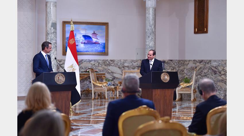 كلمة الرئيس عبد الفتاح السيسي خلال المؤتمر الصحفي المشترك مع رئيس الوزراء اليوناني 21/6/2021