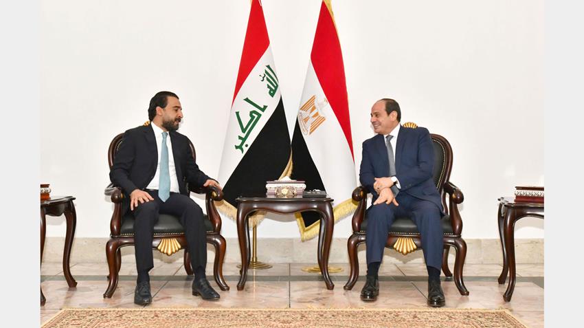 Le Président Al-Sissi rencontre à Bagdad le Président du Parlement irakien