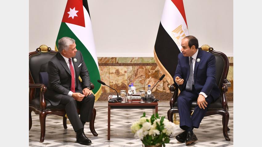 الرئيس عبد الفتاح السيسي يلتقي ملك المملكة الأردنية الهاشمية في العاصمة العراقية بغداد 27/6/2021
